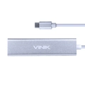 Hub Usb-C Tipo-C Para USB 3.0 + Rj45 1000Mbps Gigabit Vinik - HC-4RJ