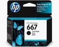 Cartucho Original HP 667 Preto - 1200 / 2300 / 2700 / 6400