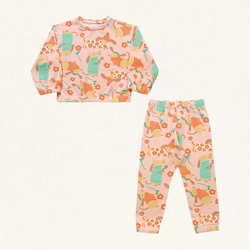 Conjunto Blusa e Calça Moletom Estampado Cachorrinho Fakini - Feminino