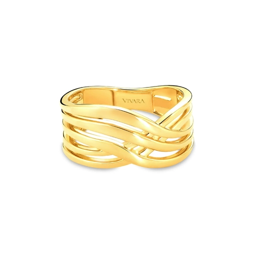 Anel Curvas em Ouro Amarelo 18k