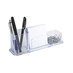 Porta Canetas, Clips e Lembrete Cristal DelloColor