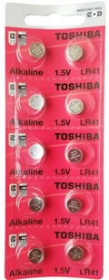 LR41 Toshiba - 1,5V cartela c/10un.