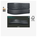 Teclado Ergononico Logitech K860 ERGO, Layout US, Descanso de Pulso, Conexao Bluetooth e USB, Sem Fio - 920-009169