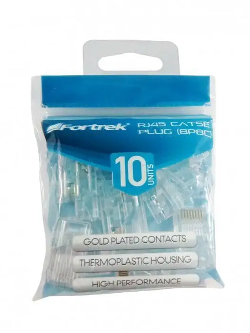 CONECTOR RJ45 MACHO CAT5E FORTREK (PCT/10)