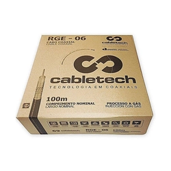 Cabo Coaxial Cabletech Rge-06 60% Preto 100metros 802216000p0cb11