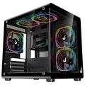 GABINETE RISE MODE GALAX GLASS X MINI PRETO - RM-GA-GGXN-FB