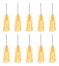 Kit 10 Agulhas Aplicadoras De Cola 23gauge Laranja