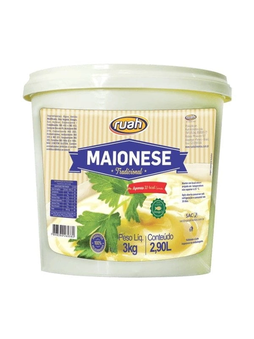 Maionese Balde 3kg Ruah