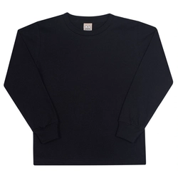 Camiseta Manga Longa com Punho Preta Randa Mundu - Menino