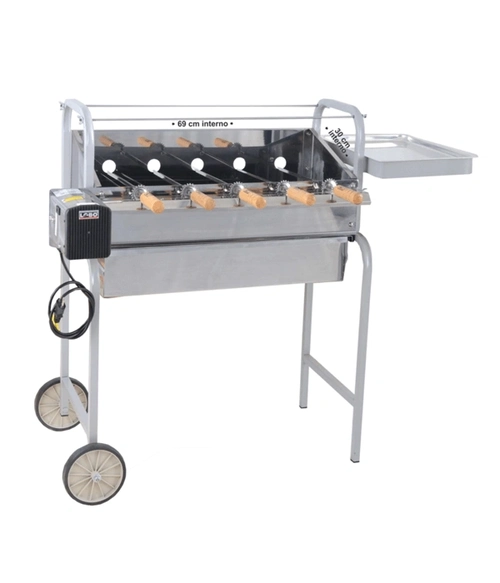 Churrasqueira Inox Lobo California Com 5 espetos