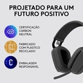 Headset Logitech Zone Vibe 100, Drivers 40 mm, Bluetooth, PC, Mobile, Grafite, Sem Fio - 981-001214