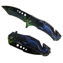 Canivete Tático Clip Escorpião Azul (MK-06-1289)