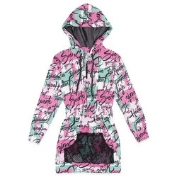 Vestido Manga Longa Capuz com Zíper Estampado Menina Anjo - Feminino