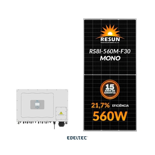 Gerador Edeltec Solar Deye 125,44 Kwp Tri. 380v Fibromadeira (75k/560w)