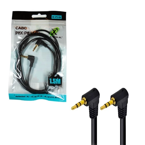 Cabo P2 P2 90° 1.50cm Mod. Xc-p2-9a (blister)