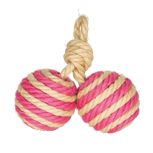 Brinquedo Bola Dupla em Sisal para Gatos