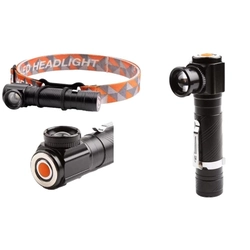 Lanterna Led Cabeça Imã USB Recarregável