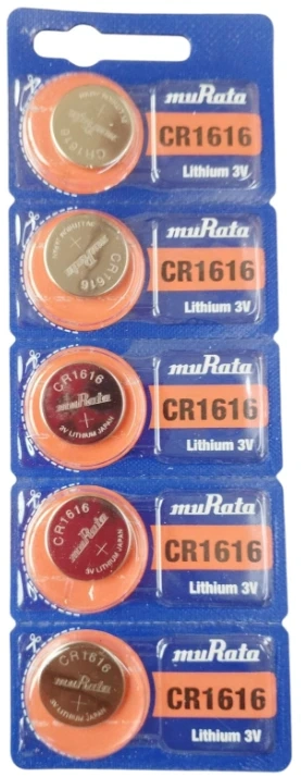 CR1616 Murata - 3V Lithium cartela c/5un.