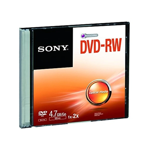 Mídia DVD-RW Sony DMW47SS 1x-2x Speed 4.7GB/Go 120min