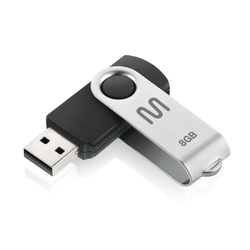 Pen Drive 8gb Twist2 Pd587 Preto e Prata