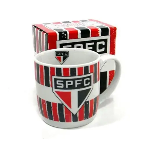 Caneca Oficial São Paulo FC Porcelana 300ml - ALLMIX