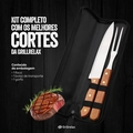 Kit Churrasco 3 Peças Aço Inox e Estojo Resistente Grillrelax