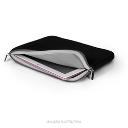 Case Neoprene para Notebook Até 15,6 Polegadas Preto e Cinza Bo400