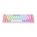 Teclado Mecânico Gamer Redragon Castor RGB Switch Azul USB Removível Branco - K631W-RGB