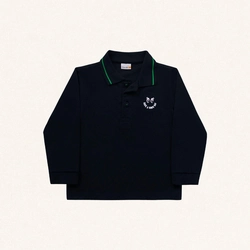 Camisa Polo Manga Longa Bordada Fakini - Masculina