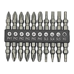 Jogo De Bits Ponta Dupla Western Para Furadeira e Parafusadeira 10 Pecas 65mm