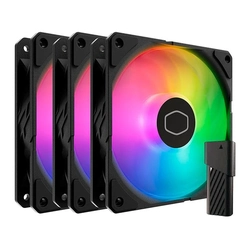 Kit 3 Fan para Gabinete Cooler Master Sickleflow Edge Argb 120mm  Preto - Mfx-b2dn-253p2-r2
