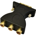 Adaptador Dvi Macho X 3 Rca Femea Gold Loud