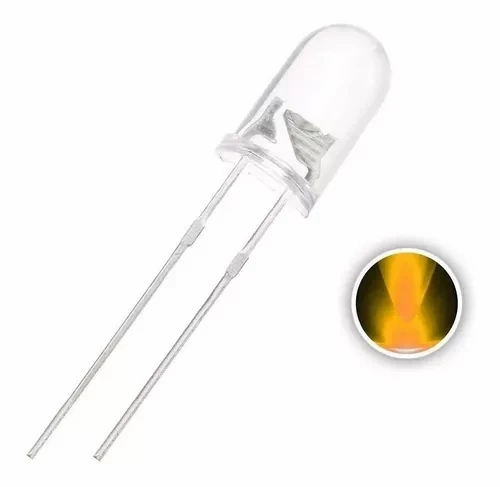 Kit Led 5mm Alto Brilho - 10 Peças Amarelo