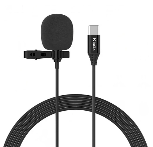 MICROFONE DE LAPELA COM FIO - TYPE-C