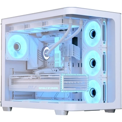 Gabinete Gamer Aerocool Atx P500c Branco Lateral Vidro