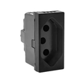 Modulo Conector Tomada Legrand Pial Plus+ 2p+t 10a 250v B. Automatico 1m  Preto  615038pt