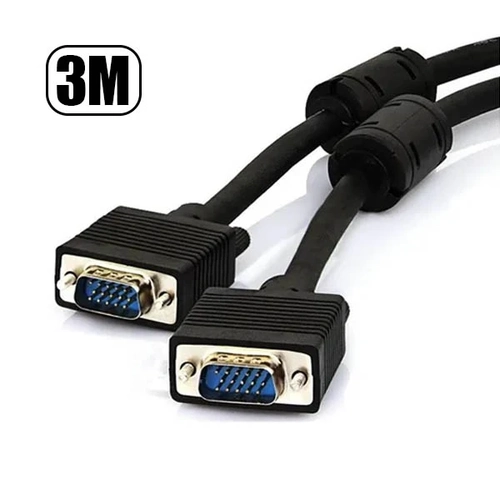 Cabo Vga Info - Vga Macho + Vga Macho - C/ Filtro - Preto - 3m