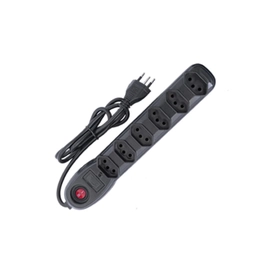 Filtro de Linha 06 Tomadas Preto Pp Circular 3x0,75x1,00m 10a Megatron