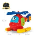 Brinquedo Infantil Pedagógico Helicóptero Didático Colorido Divertido Poliplac