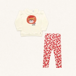 Conjunto Blusa Moletom Gola e Legging Leão Fakini - Feminino