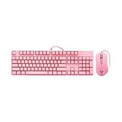 Kit Gamer Motospeed CK700 Teclado Mecânico e Mouse Rosa FMSCB0