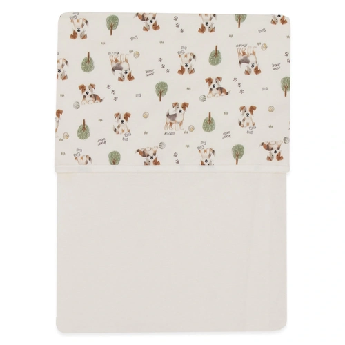 Jogo de Lençol de Berço 3 Peças Suedine Masculino - Cachorrinho