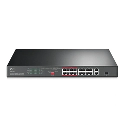 Switch Não Gerenciável Tp-link C/ 16p 10/100mbps Poe+ e 2p Gigabit - Tl-sl1218p