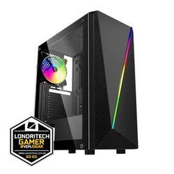 Computador Londritech Amd Ryzen 5 5500, B450M, Memória 8GB, SSD 480GB, Vídeo RX6400, Fonte 600W 80 Plus