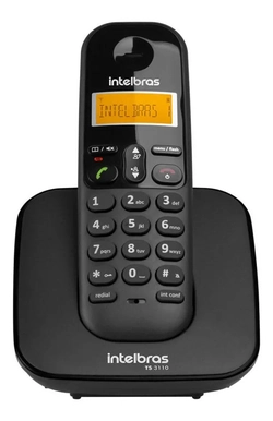 Telefone S/ Fio Digital Preto Ts3110 - Intelbras