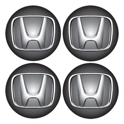 Jogo Bottom/ Emblema Para Calota Honda 48mm Degrade 4 Pecas Resinado