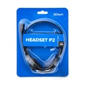HEADSET GO TECH COM ENTRADA P2 PRETO