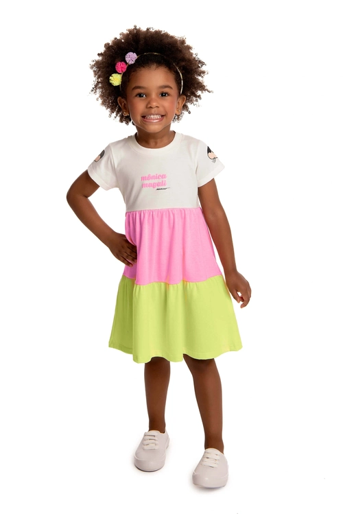 Vestido Regata Byg Gus Mônica E Magali Feminino - Tricolor