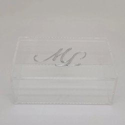 Caixa P tampa articulada - Logo alto relevo inicial ou desenho