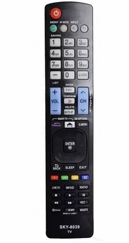 Controle Universal Compativel LG 3d 42/47lm6700 Akb74115501